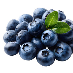 Fresh Blueberries Pile on White Background for Food Advertisement