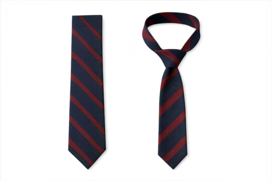 Elegant men's striped ties isolated on a transparent background, business fashion - Powered by Adobe