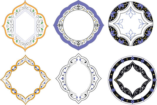 persian frame iran traditional tazhib ornament