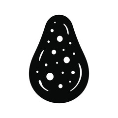 Abstract blob shape with dots, simple vector illustration.