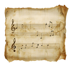 Vintage Green Note Template Isolated on Clear Background for Professional Use