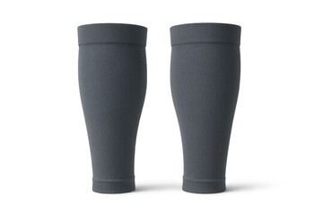 Pair of dark grey compression sleeves isolated on transparent background