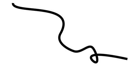 Squiggle Curly Line. Decorative Design Element. vector file illustration.