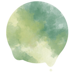 とろけるまるのツートンカラー水彩素材緑と黄緑