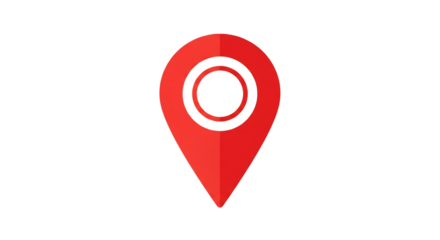 Red map pin icon isolated on transparent background