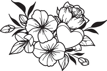 Decorative Heart Shaped Flower