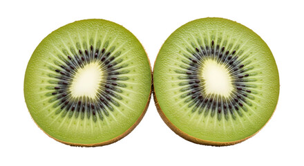 Fototapeta premium Kiwi fruit slices healthy eating fresh fruit vibrant green color delicious and nutritious food photography transparent background