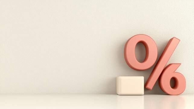 A creative display of red percentage figures represents voting preferences of low-income college students, placed on a flat surface within a stylish interior