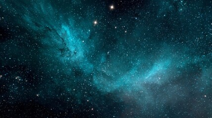 Fototapeta premium Stunning star-filled night sky with the milky way galaxy stretching across the vast outer space universe over a serene landscape