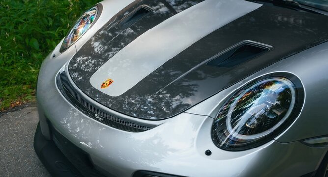 Porsche, 911, GT2 RS, sports car headlight