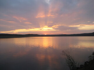 Sonnenuntergang über dem Bodensee in Radolfzell