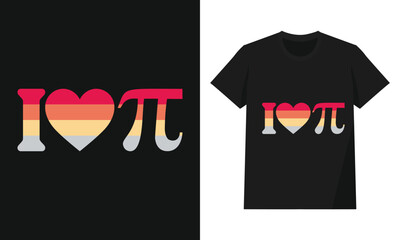 I Love Pi Math Symbol Heart Nerd Geek Graphic Design