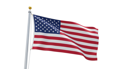 American flag waving patriotic symbol of the united states of america independence day memorial day transparent background