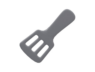 3d spatula icon render illustration