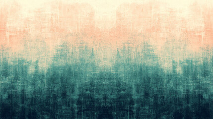 Obraz premium Soft teal and peach textured abstract background with calm gradient