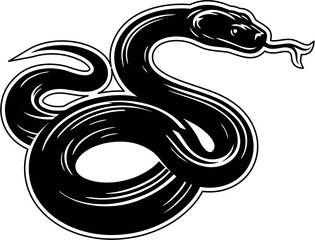 snake tattoo vector illustration