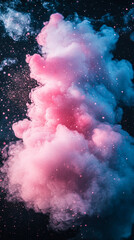 Blue and pink neon gradient with grainy noise on black, blurred retro-style background for banners, posters, and digital designs.