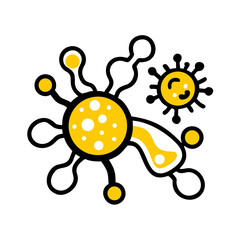 Virus Microbe Bacteria Research Infection Icon For Web And Graphic Design