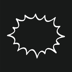 “Jagged Comic Speech Bubble – Starburst Dialogue Frame for Pop Art & Design”