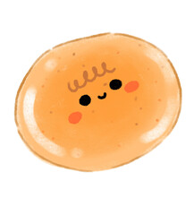 Crayon style drawing of a cute loaf of bread.
