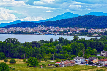 Der Pamvotida-See bei Ionnina, Epirus (Griechenland)