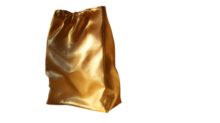 brown paper shopping bag mockup 3d render icon in cartoon plastic style minimal isolated on transparent white background