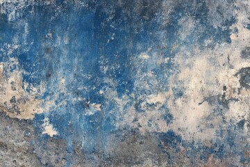 Naklejka premium Abstract close-up shows textured wall; shades of blue, white, and gray create a rustic, weathered look