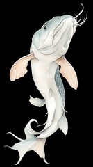 Ethereal Aquatic Grace: A Digital Ink Study