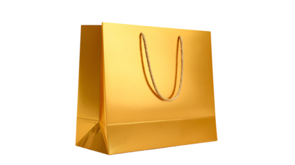 brown paper shopping bag mockup 3d render icon in cartoon plastic style minimal isolated on transparent white background