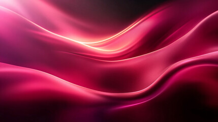 Obraz premium Dark pink grainy gradient wave on black background with abstract noise texture, ideal for banners, posters, and modern design with copy space.