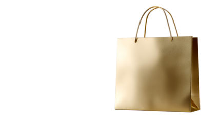 brown paper shopping bag mockup 3d render icon in cartoon plastic style minimal isolated on transparent white background