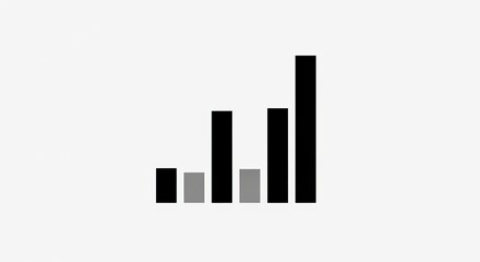 Signal strength bars rising concept