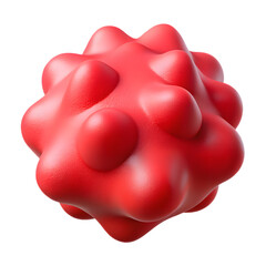 Vibrant Red Massage Ball: A dynamic shot of a vibrant red massage ball, designed to invigorate muscles and ease tension.