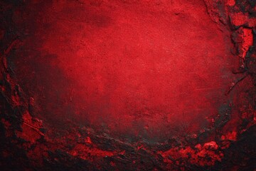 Textured, intense red background with shadowy edges, creating an organic, raw, and dramatic aesthetic