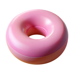 Sweet Treat: A close-up of a tempting, pink-glazed donut, a perfect culinary indulgence. Capturing the texture and allure.