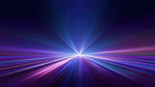 Abstract image with a bright central light source and radial lines emanating outwards