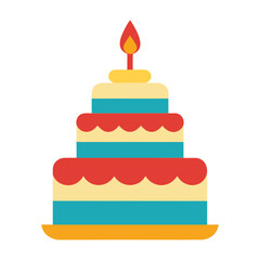 birthday cake vector illustration
