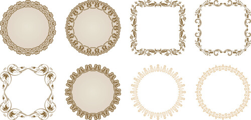 Collection of Ornate Vintage Decorative Frames and Borders