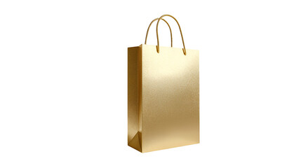 brown paper shopping bag mockup 3d render icon in cartoon plastic style minimal isolated on transparent white background