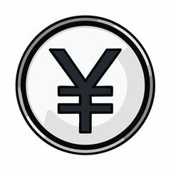Obraz premium Interior View Empty Coin with Yen Symbol, Finance and Investment, Nobody Present