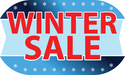 Winter Sale Text Design Trendy Holiday Marketing Promotion