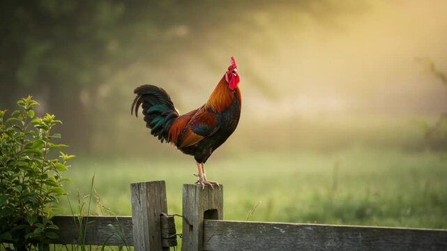rooster on the fence footage