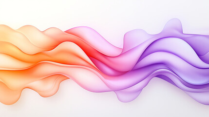 Colorful flowing abstract wave with smooth gradient and soft light