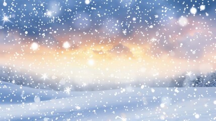 Holiday Illustration & Vectors: Cold Winter Ice, Silver Star Lights, Night Snow Scenes & Christmas Art