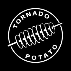 Tornado potato logo vector illustration