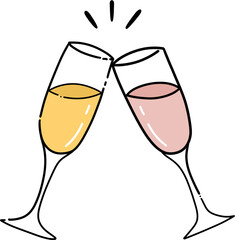 Cheers with Champagne Flutes A Toast to Celebration.