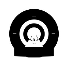 MRI Scanner Silhouette Medical Imaging & Healthcare Technology Icon