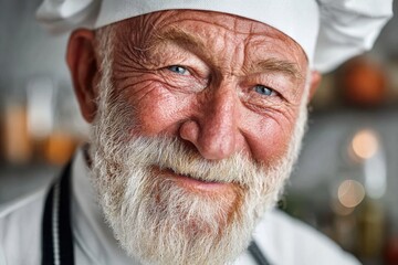portrait of master chef with hat 