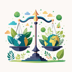 Law and earth scales with global ecology background