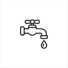 Fototapeta premium Dripping Faucet Icon
